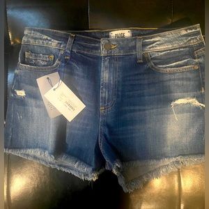 Paige Daryn Cut-off Shorts Womens Jeans Denim Hi-Rise Jeans Distressed